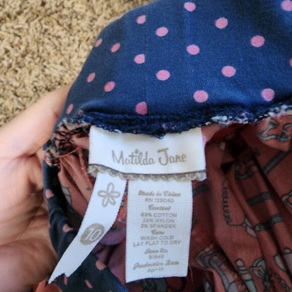 Lots of 2 Matilda Jane Telephone Novelty Fabric Pattern Skirt Joe's Jeans size10 - Picture 9 of 14